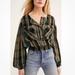 Free People Tops | Free People Cropped Plaid Flannel Top Shirt Blouse It’s The Good Life | Color: Black/Blue | Size: Xs
