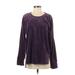 Cuddl Duds Sweatshirt: Purple Solid Tops - Women's Size 0