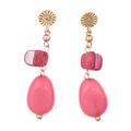 Draper's & Damon's Women's Dazzling Layers Earrings - Pink - PIERCED EAR