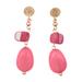 Draper's & Damon's Women's Dazzling Layers Earrings - Pink - PIERCED EAR