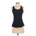 Active by Old Navy Active Tank Top: Gray Color Block Activewear - Women's Size X-Small