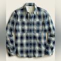 J. Crew Shirts | J. Crew Men’s Waffle Lined Garment Dyed Harbor Shirt Plaid Medium | Color: Blue/Green | Size: M