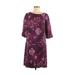 Banana Republic Casual Dress - Shift: Purple Batik Dresses - Women's Size 8