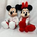 Disney Toys | Disney Valentine Micky And Minnie Mouse Plush 15” Dolls Nwt | Color: Red/White | Size: 15” Tall