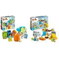 LEGO 10997 DUPLO Disney Mickey and Friends Camping-Abenteuer Set & 10987 DUPLO Recycling-LKW Müllwagen-Spielzeug