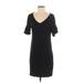 White House Black Market Casual Dress - Shift: Black Solid Dresses - Women's Size Small