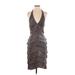 Cache Cocktail Dress: Gray Dresses - Women's Size 2