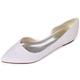 PuPLUM Flats Shoes Women, Flats for Women Dressy Comfortable, Womens Flats, Pointed Toe Dressy Flats for Women, Ballet Flats Shoes for Wedding Work Size 5 6 7 8 8.5 9 10 11 White