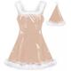 MINUSE 22 Colors Women Santa Claus Glossy Mini Dress Sleeveless PVC Dress Sexy Cosplay Costume Christmas Uniform With Hat,Rose Gold,XL