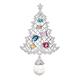 Jewelry Brooch Shawl Buckle Clasp Pin Brooch Crystals Cubic Zircon Christmas Tree Brooch Pin Broach Pendant for Women Girl Jewelry Xmas Tree