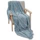 DECOMALL Decorative Throw Blanket with Fringe Soft Striped Multi Color Throws for Couch Sofa Armchair Bed 50"x 60", Blue