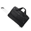 Expandable Business Travel Duffel Bag Rolling Carry On Luggage With Wheels, Portable Waterproof Tote Bag Large Outdoor Trolley Bag Suitcase Adult Overnight Weekender Bag For Women & Men ( Color : Blac