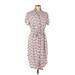 Sonoma Goods for Life Casual Dress - Shirtdress: Ivory Paisley Dresses - Women's Size Medium