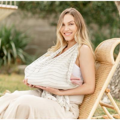Lolo Baby Breastfeeding Sling Support - White & Gr...