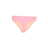Lands' End Swimsuit Bottoms: Pink Color Block Swimwear - Women's Size 16 Plus