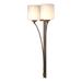 Hubbardton Forge Formae 2 - Light Dimmable Wallchiere Glass in White/Brown | Wayfair 204672-05-ZX169