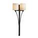 Hubbardton Forge Formae 2 - Light Dimmable Wallchiere Glass in White/Black/Brown | Wayfair 204672-10-H169