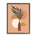 Stupell Industries Botanical Leaf & Shapes On Wood by Arctic Frame Wood in Brown | 14 H x 11 W x 1.5 D in | Wayfair az-282_fr_11x14