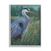 Stupell Industries Heron Landscape Painting Framed On Wood Print Wood in Brown/Green | 14 H x 11 W x 1.5 D in | Wayfair ay-954_gff_11x14