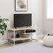 17 Stories Simple Open Storage TV Stand for TVs up to 43" Wood/Metal in White/Brown | 18 H x 16 W x 16 D in | Wayfair