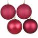 The Holiday Aisle® 4 Piece Ball Ornament Set Plastic in Red | 8 H x 8 W x 8 D in | Wayfair 562840B961DC49028E5465A934326BF8