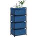 Rebrilliant Maisonett 4 Drawer Storage Drawer Metal/Fabric in Blue | 33.07 H x 16.53 W x 12.6 D in | Wayfair 1674A2B7398042C4A0A5372A097FD7D9