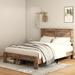 Millwood Pines Bed Frame Metal in Brown | 47.14 H x 56.28 W x 81.99 D in | Wayfair AF739E7ADEC24AA089295504DD40EE19