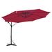 Arlmont & Co. Rondallyn 144" Octagonal Steel Cantilever Umbrella Patio Offset Umbrella in Red | 106 H x 137.8 W x 137.8 D in | Wayfair