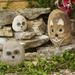 Arlmont & Co. Stone Age Creations Family of Boulder Cats 3 Pcs 4" 6" 8" Stone, Granite in Brown/Gray | 8 H x 12 W x 12 D in | Wayfair