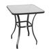 Winston Porter Olvia Square 27" L x 27" W Dining Table Glass/Metal in Black/Gray | 33 H x 27 W x 27 D in | Wayfair 2219452976E942DBA7F04B8B4881E5AC