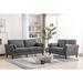 George Oliver Keontay Upholstered Sectional, Woven Fabric Sofa Loveseat Living Room Set Velvet in Gray | 35 H x 77 W x 34 D in | Wayfair Living Room Sets