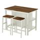 17 Stories Treyston Rectangular 43.3" L x 27.56" W Dining Set Wood in White | 34.3 H x 27.56 W x 43.3 D in | Wayfair