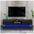 Wrought Studio™ 51.18Inch Morden TV Stand w/ LED Lights, High Glossy Front TV Cabinet, Can Be Assembled In Lounge Room | Wayfair