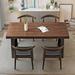 Corrigan Studio® American solid wood home dining table sets industrial style restaurant dining table sets Wood/Metal in Black/Brown/Gray | Wayfair