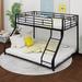 Isabelle & Max™ Alysianna Twin XL Over Queen Bunk Bed, Metal in Black | Wayfair 4B0004CD86D44CAA8CAE36D4E6907B8A