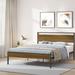 17 Stories Valta Platform Bed Wood & Metal/Metal in Brown | 40.1 H x 61.6 W x 83.1 D in | Wayfair 4830EC70F6E04F3EAF8AAE3814FFDB46