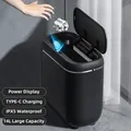 Poubelle intelligente à capteur automatique poubelle étroite poubelle étanche avec couvercle