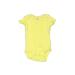 Carter's Short Sleeve Onesie: Yellow Polka Dots Bottoms - Size 0-3 Month