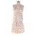 Lou & Grey Romper V Neck Sleeveless: Tan Zebra Print Rompers - Women's Size Small