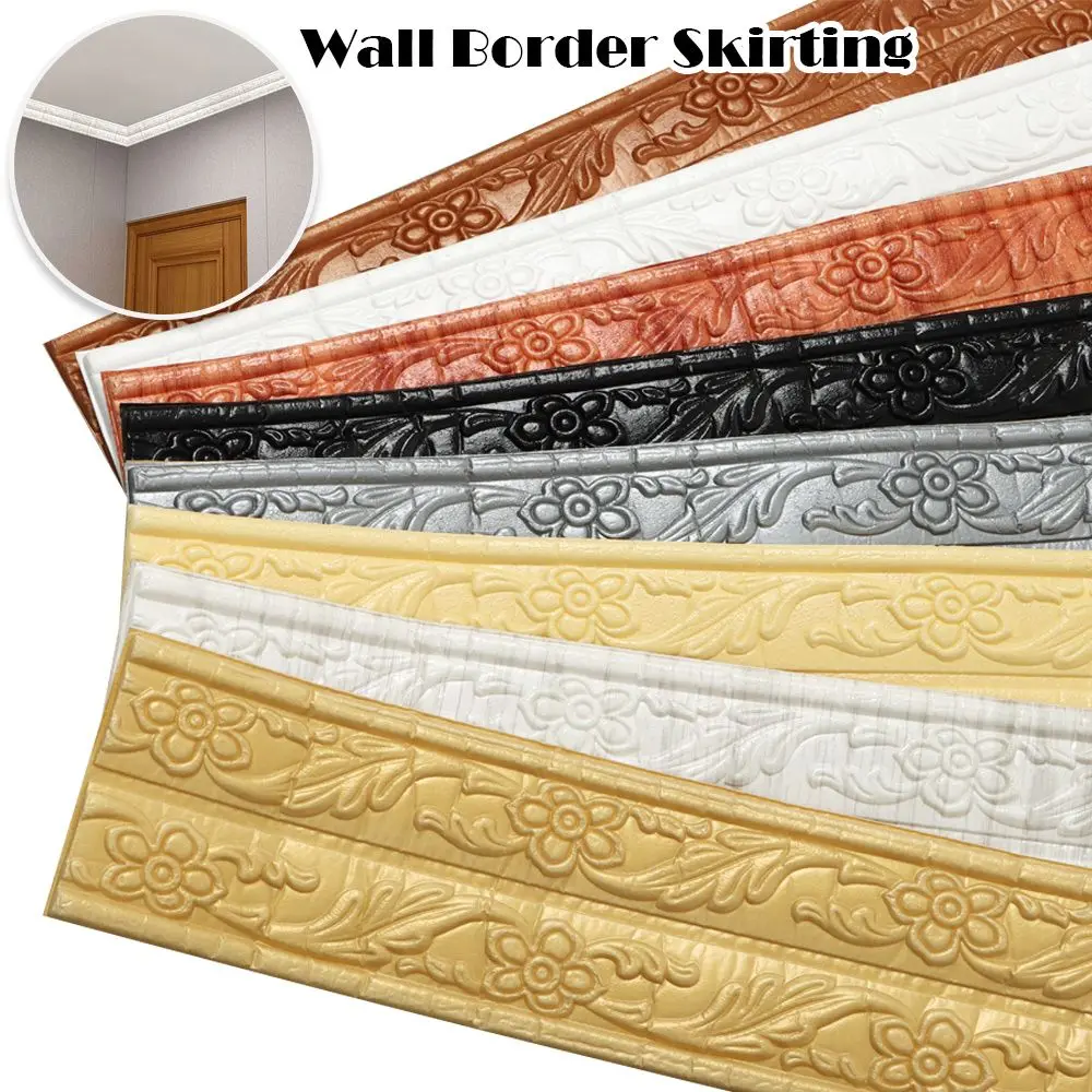 Selbst klebende Decke dekorative Streifen wasserdichte Wanda uf kleber Fuß leiste Tapete Home Decoration Wand Grenze Sockel leiste Image