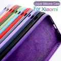 Custodia in silicone liquido per Xiaomi Mi 13T 12T 11T 11 Lite 5G NE 14 13 POCO X3 NFC X4 X5 F3 F4 GT F5 Pro morbida antiurto copertura completa