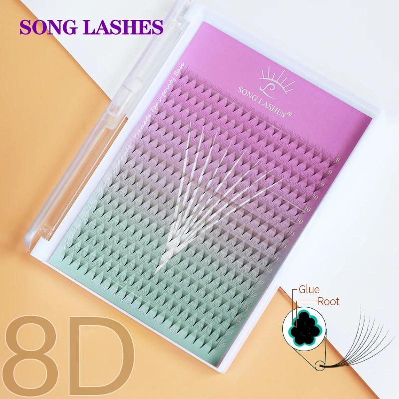 SONG LASHES Promade Fasn Pointy Base Wimpernverlängerung 8D Premade Volume Fans Image