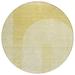 Addison Rugs Chantille ACN711 Gold 8 x 8 Indoor Outdoor Round Area Rug Easy Clean Machine Washable Non Shedding Bedroom Entry Living Room Dining Room Kitchen Patio Rug