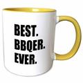 Best BBQer Ever - bbq grilling chef - barbecue grill king barbecuer 15oz Two-Tone Yellow Mug mug-179759-13