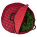 Heavy Duty And Black Plaid Christmas Wreath Storage Bag With Handles