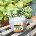 Soikfihs Cartoon Cute Pet Resin Succulent Small Flower Pot Home Balcony Decoration Green Gardening Creative Micro Succulent Flower PotFlower Pots Outdoor Balcony Plant Flower Pot Cute and Creative