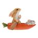 Rabbit Statue with Carrot Tray Bunny Rabbit Statue Sculpture Bunny Garden Statue for Style 1
