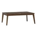 Pemberly Row Modern Outdoor Solid Wood Coffee Table - Dark Brown