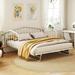 White Twin Iron Daybed: Pull-Down Trundle, Stylish Design