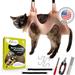 Pet Nest Dog Grooming Hammock with Cat Nail Clippers - 10 in 1 Pet Grooming Hammock for Dog with Nail Trimmers Nail File Comb - Cat & Dog Hammock for Grooming and Nail Trimming